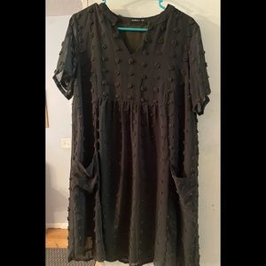 Deep green flowy dress. Never worn. New without tags.  Smoke free home.